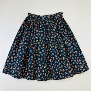 Ditsy Floral cotton aline skirt XS Folk print Casual